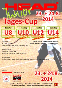 HEAD Junior Tages Cup im August 2014