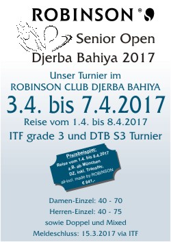 ROBINSON DJERBA BAHIYA Senior Open 2017